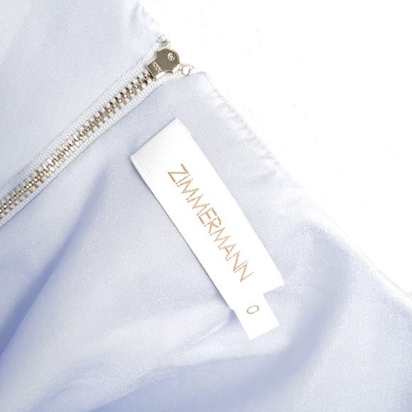 Zimmermann Lovestruck Cropped Ruffle Bodice Top Blouse in Periwinkle - Picture 10 of 16